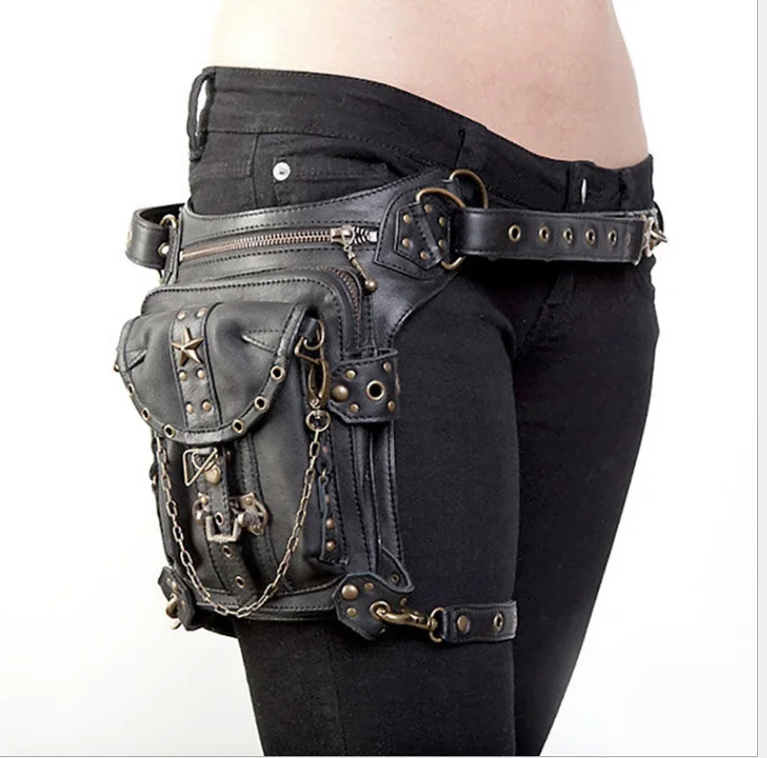 Hot Sale Top Quality  Star Men Women  Multi-function Vintage Messenger Waist Pack Leg Drop Bag