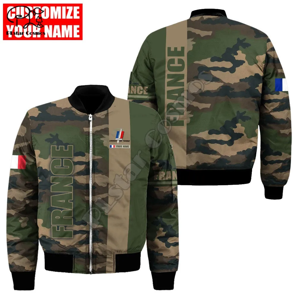 PLstar Cosmos France Republic 3D Printed 2022 Flight Bomber Jackets Coat Tracksuit Winter Thick Oversized Casual Long Sleeve F37