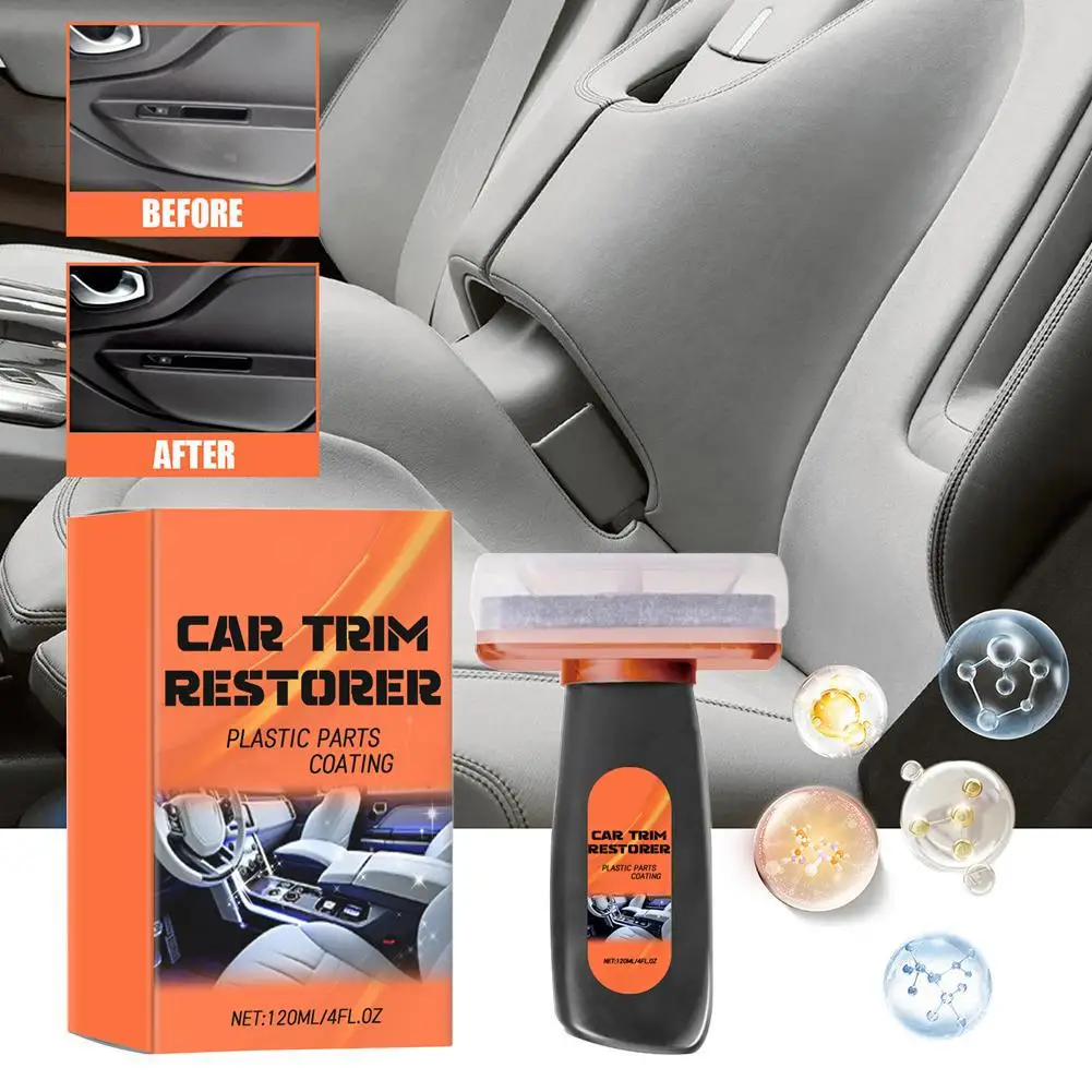 120ml Car Interior Refurbishing Spray Decoration Repair Kit Dashboard Renovation Dustproof Agent Parts Leather Plastic Repa W9P3