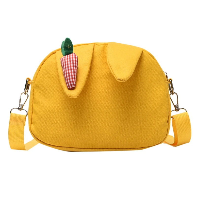 

NEW-Fashion Lady Solid Color Canvas Bag Eat Radish Cute Shoulder Bag Wild Portable Messenger Bag Student Bag Summer