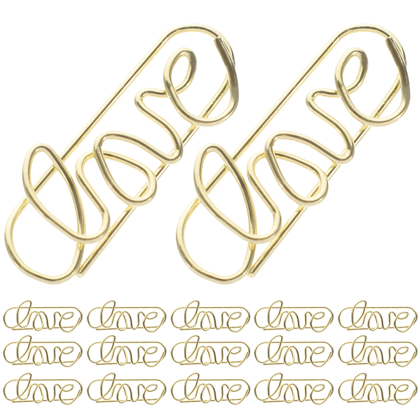 Creative LOVE Office Metal Paper Clip Paper Clip Small Clips Colored Bone Shaped Clips File Office 50pcs paper clips
