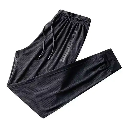 남성용 통기성 아이스 실크 바지, 체육관, 빅 사이즈, 8XL, 9XL, 10XL, 홈 홀 팬츠, 스포츠 탄성 바지, 10XL, 150KG, 여름 2