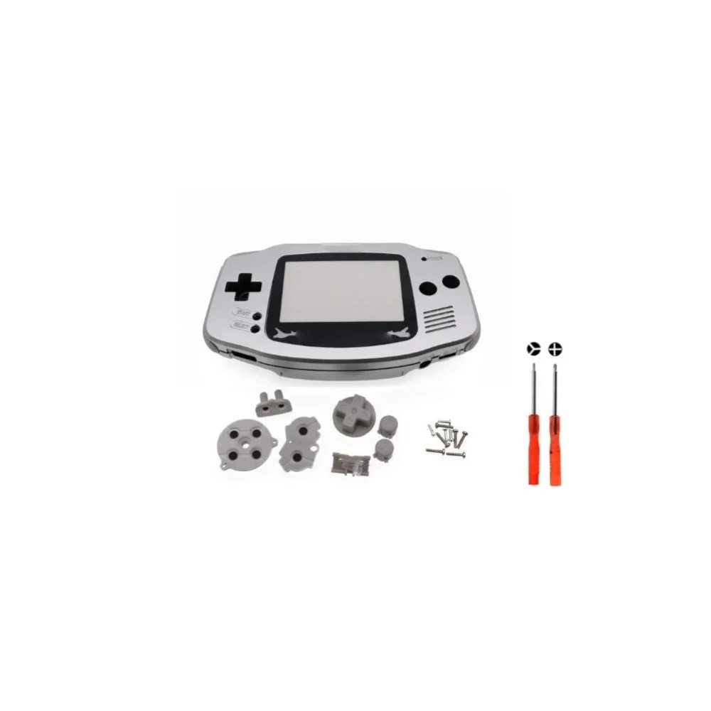 Silver DIY Housing Shell Case Cover Replacement Repair Parts Kits for Gameboy Advance GBA Pia