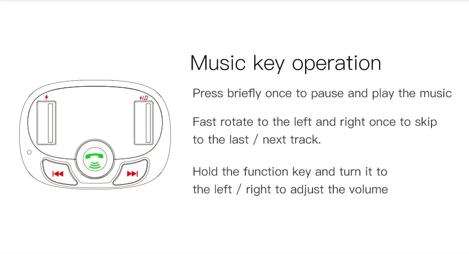 Car FM Transmitter Handsfree Bluetooth Modulator 3.4A Fast Dual USB Car Charger