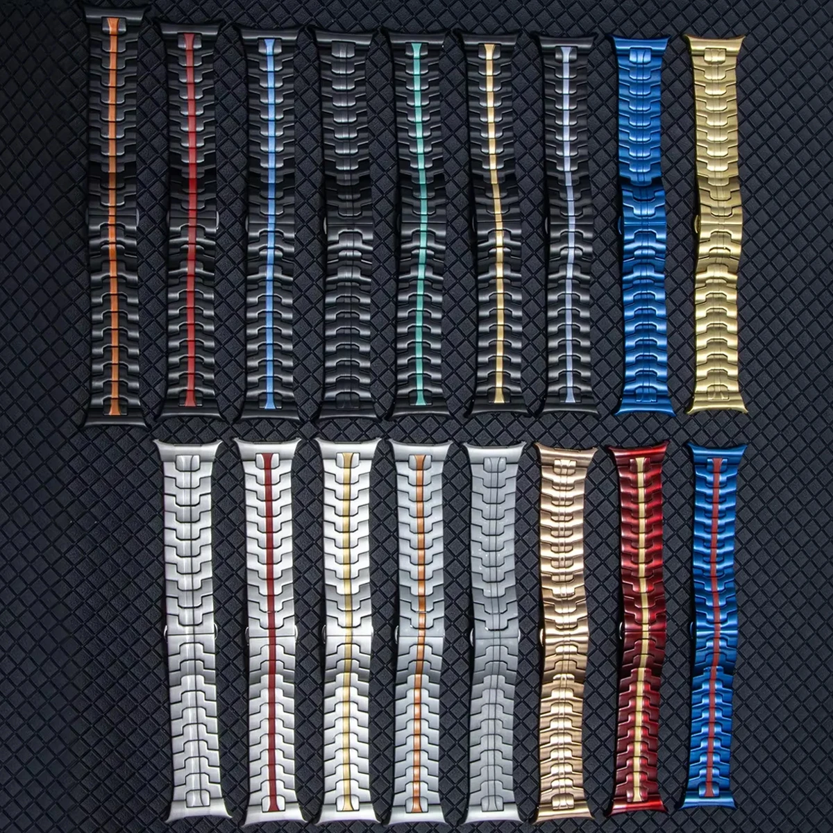 Heavy-Duty Armor Metal Watch Strap, Adjustable Stainless Steel Bracelet