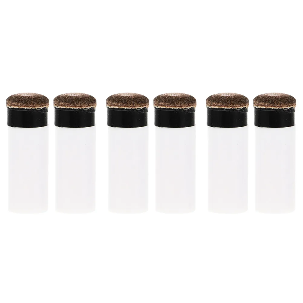 6Pcs 플라스틱 당구 팁 스크류온 큐 팁 교체용 풀 스틱 페룰 간편한 유지 보수 긴 수명 풀용