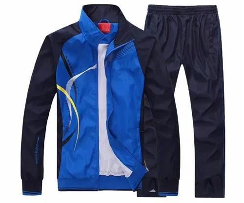 새로운 남자 세트 봄 가을 남자 운동복 2 조각 스포츠 정장 재킷 + 바지 Sweatsuit 남자 의류 농구 Tracksuit 세트