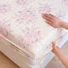 100% Cotton Fitted Sheet Floral Style Bed Cover Skin-friendly Bedsheet 90/100/120/150/180cm Bed Linen sabanas (No Pillowcase) 2