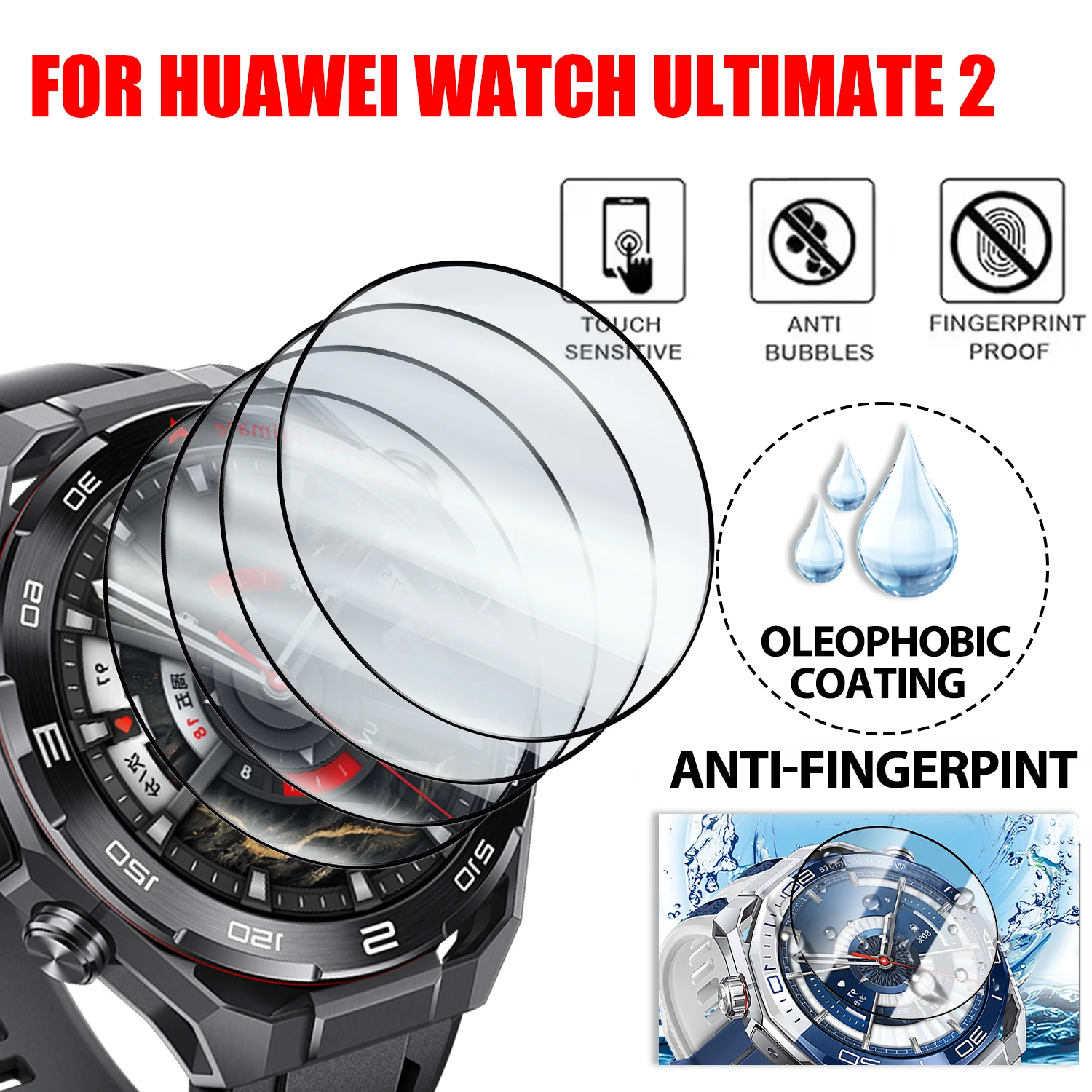 3D Curved Screen Protector for Smartwatches - Full Cover, Anti-Scratch Film