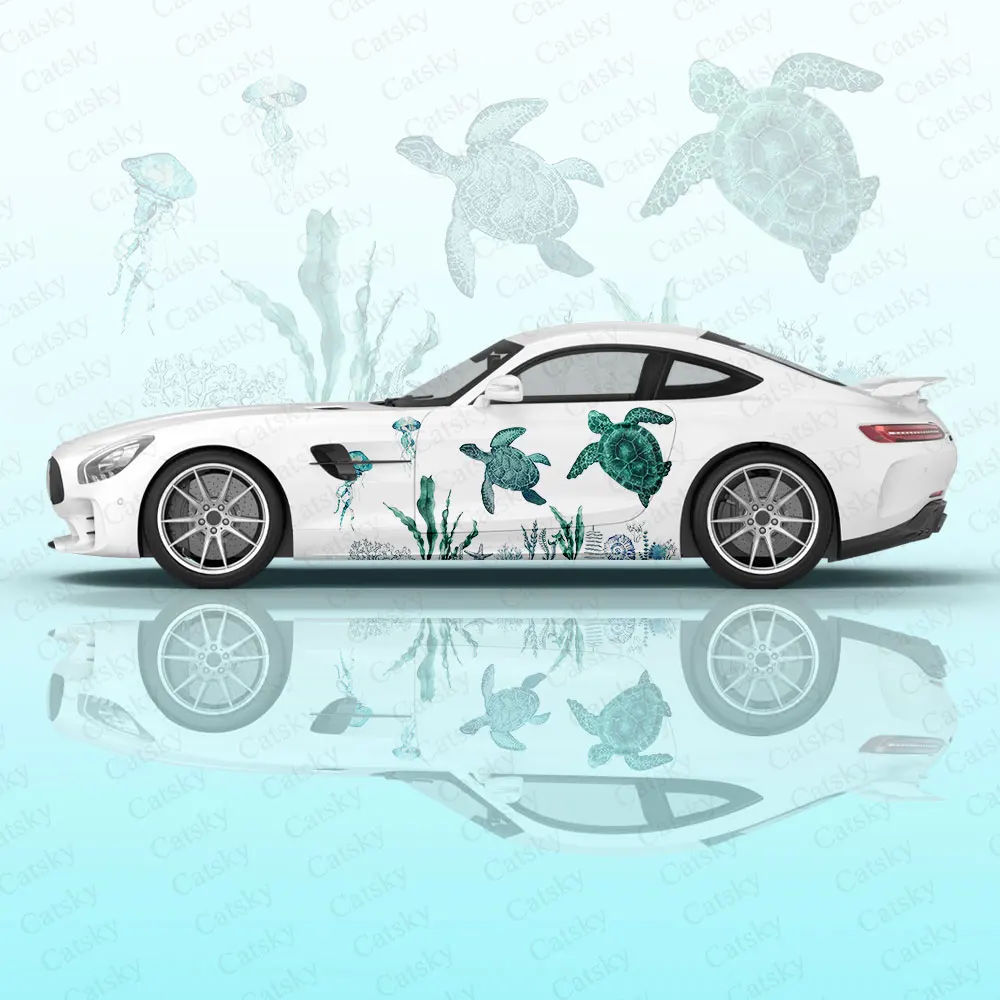 Sea Turtle Animal Design Car Body Stickers Itasha Vinyl Car Side Decal