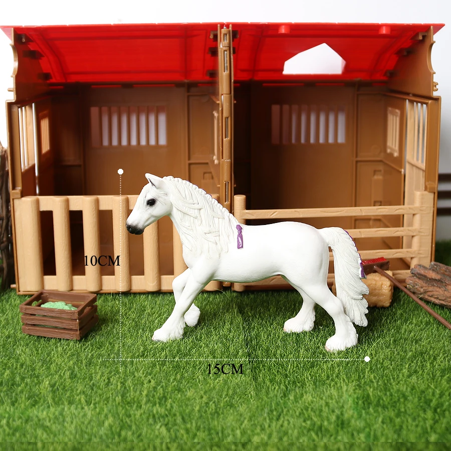 Large Realistic Horse Figurine with Detailed Textures – Farm Animal Toy & Party Decoration
