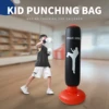 Standing PVC Punching Bag for Adults, Inflatable 160cm Kick Boxing Bag, Kids Punch Bag for Kickboxing, Sandbag for Boys & Girls 5