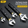 Deli Adjustable Wrench Car Bicycle Wrenchs Dip Plastic Carbon Steel Universal Spanner Mechanical Workshop Hand Repair Tools 3