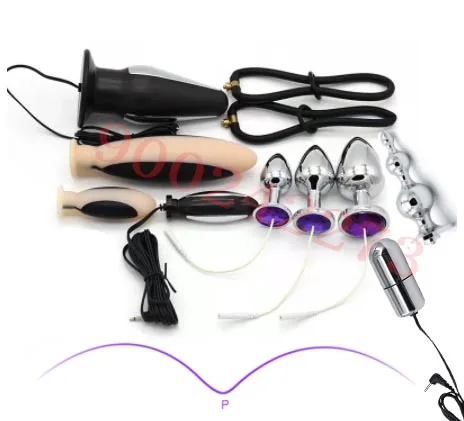 Electric Shock Anal Vagina Plug Jump Egg Dildo Butt Plug Sex Toys E-stim Prostate Massage Accessory BDSM Adult Men/Women Orgasm