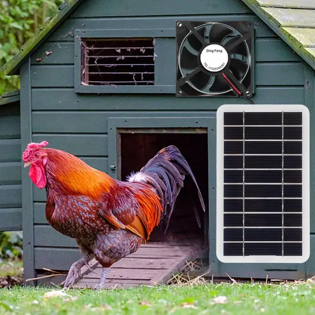 30W Napelemes Panel Ventilátor Mini Kipufogóventilátor Vízálló Kültéri Hordozható Csirkekülekhez - Image 4