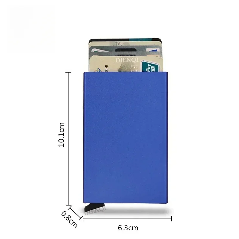Small and Practical Pop Up Minimalist Smart Wallet Thin Slim RFID Credit Card Holder for Men Women Metal Purse Mini Wallets 6