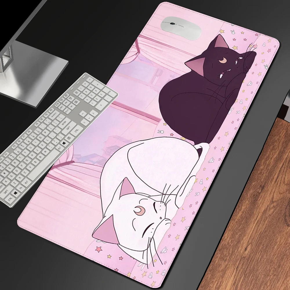 

Pink Mouse Pad Kawaii Mouse Pad with Cats Mouse Carpet Computer Mouse Pad Anime Mouse Mats Mouse Pad 90x40 Csgo Mousepad
