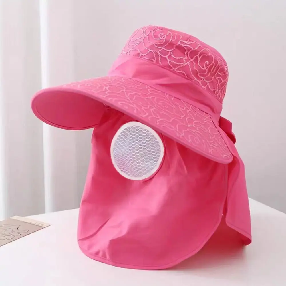 

Ear Flap Sun Hat Summer Face And Neck Protect UV Protection Sunscreen cap Lace Wide Brim Women Hats Fishing Hunting Hiking