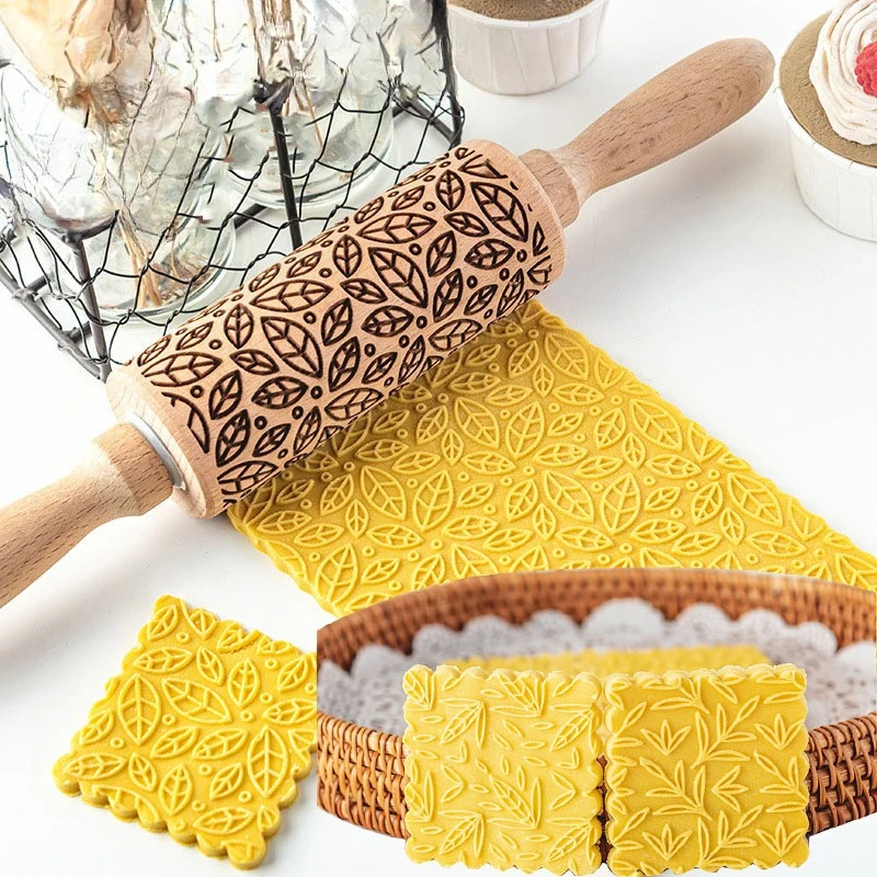 Beech Wood Rolling Pin for Baking Cookies and Fondant