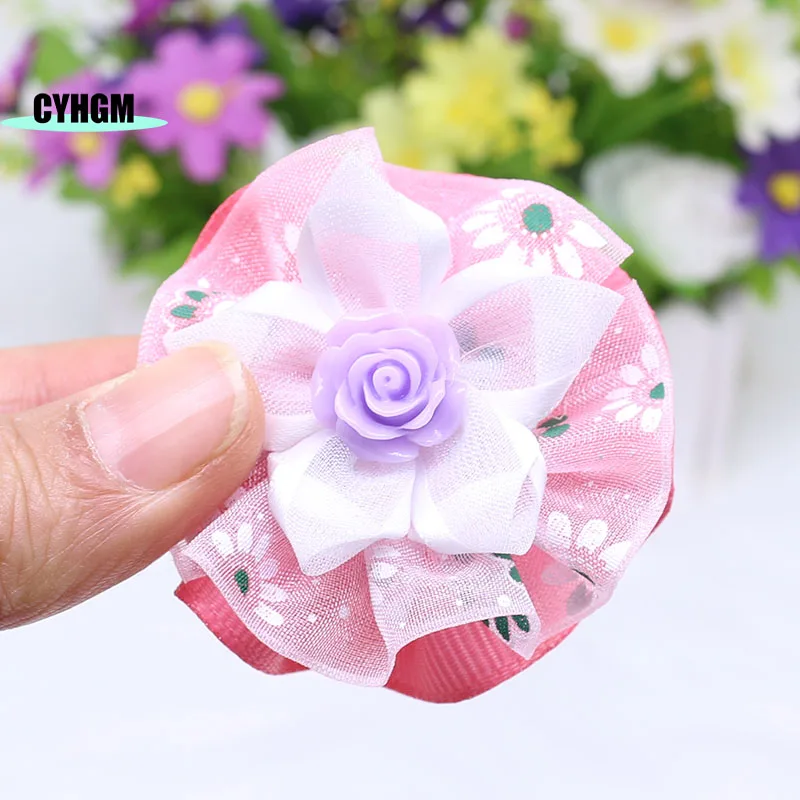 New Girls pink flowers Hair Accessories set  headwear Fashion Hairpins Barrettes H09