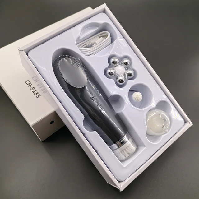 Beauté 4 en 1 dispositif de Lifting de la peau du visage brosse nettoyante électrique Silicone brosse de nettoyage du visage pour un nettoyage en profondeur 1
