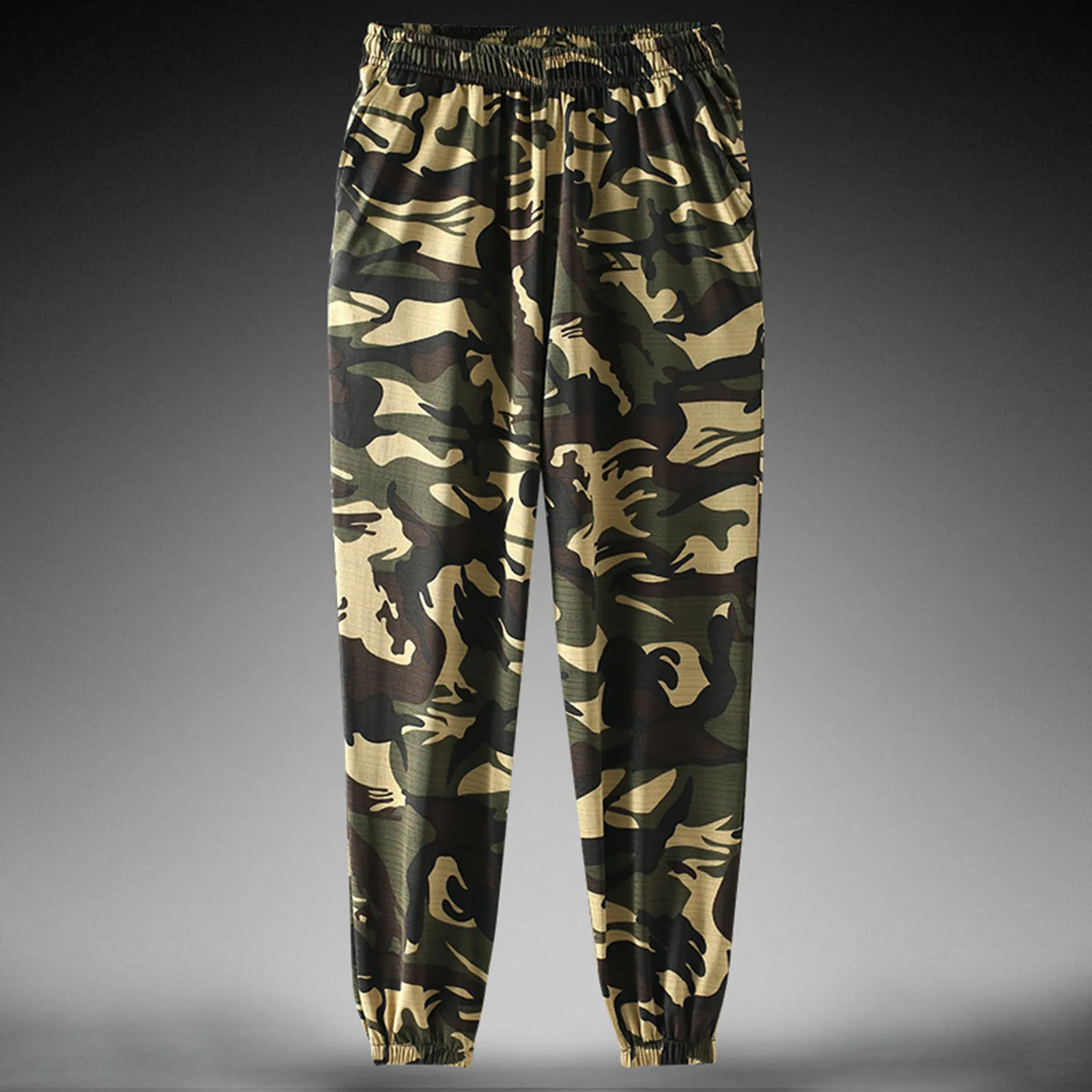 Men's Joggers Sweatpants Basic Fleece Jogger Pant Elastic Waist Men's Casual Pants Camouflage Trousers Loose Casual Pants