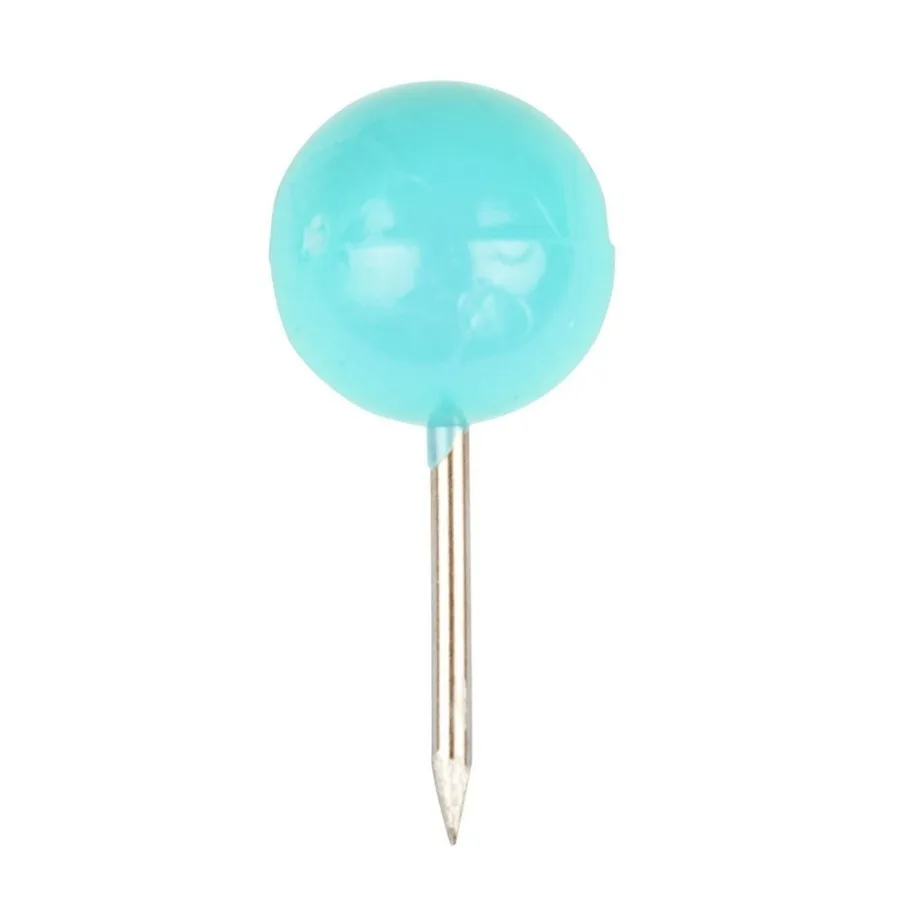 Teal Blue Round Head Push Pins for Office Use