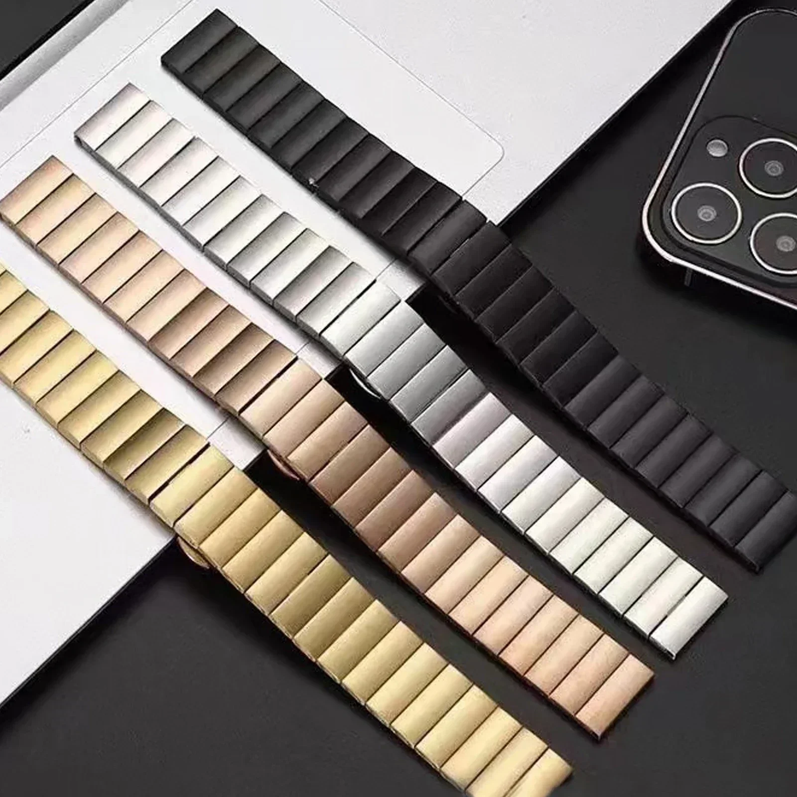 Sleek 18mm Stainless Steel Metal Watchband