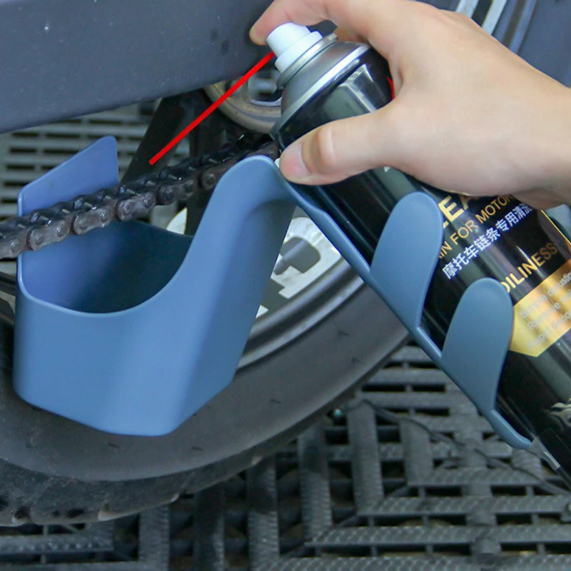 Motorcycle Bike Chain Oil Storage Tool Box Chain Cleaning Oil Splash