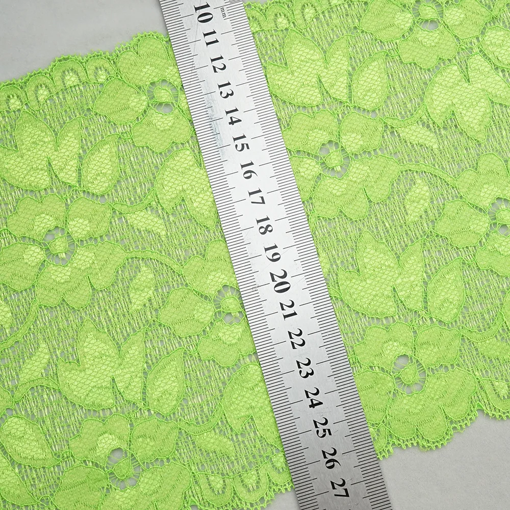 2Meters/Lot 16CM Elastic Stretchy Spandex Floral Embroidered Lace