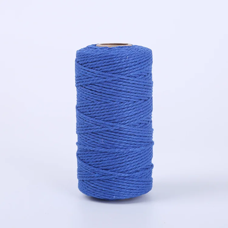 100M/Roll 2mm Cotton Rope Colorful Twine Macrame Cord Rope String Thread DIY Crafts Braided Twisted Cotton Home Textile Decor 