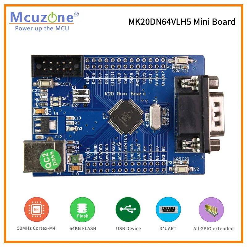 Freescale Kinetis MK20DN64VLH5 ̴ , K20 50MHz Cortex-M4, USB OTG, 16Bit ADC, 3UART
