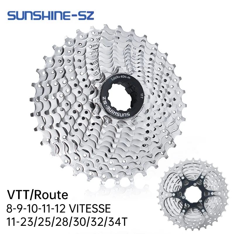 BOLANY Cassette à roue libre 8 9 10 11 12 vitesses 11 32T 11 36T 11 40T 11 42T 11 46T 11 50T 11 52T 11 52T Pignon à roue libre (10 vitesses 11 36T