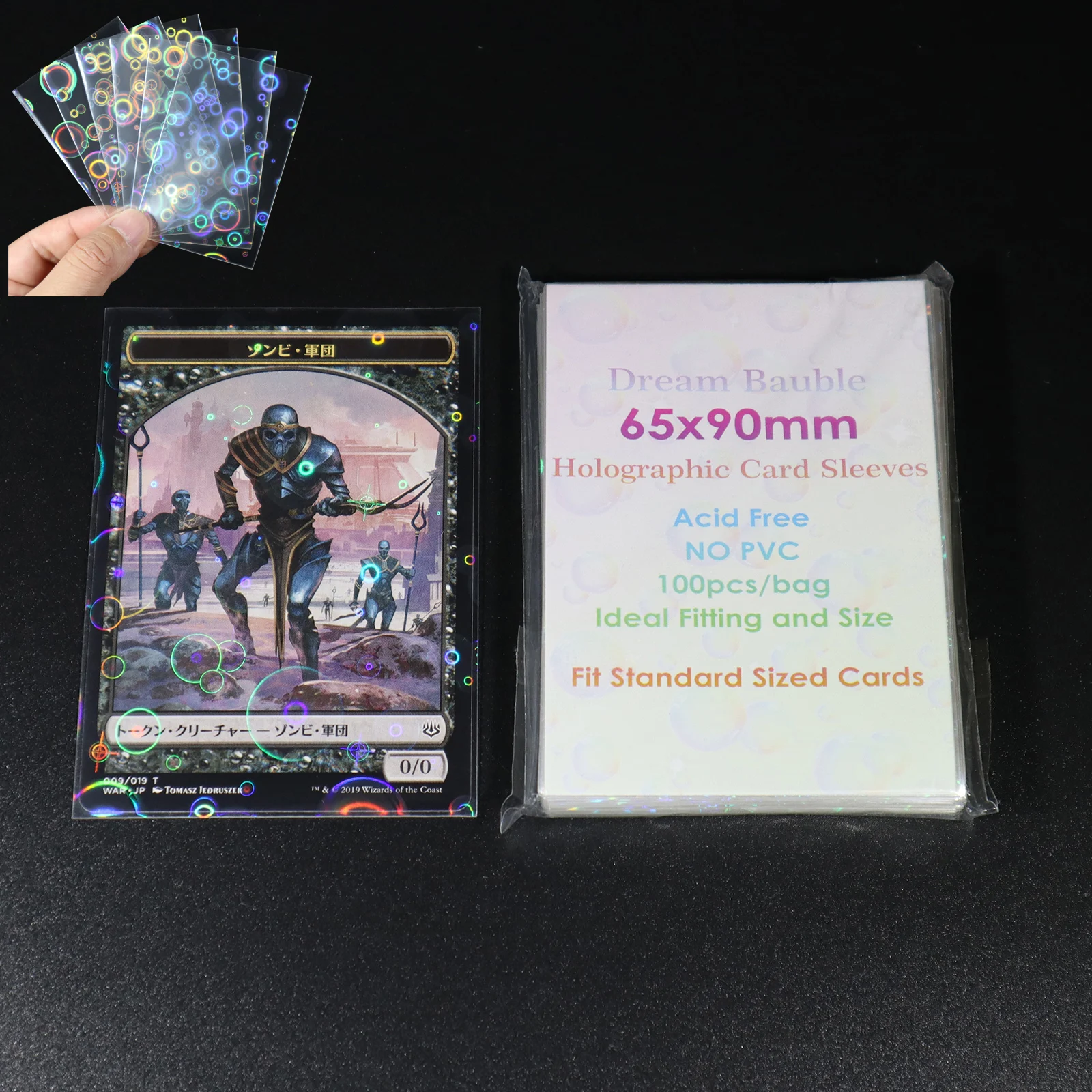 100Pcs/lot 57x89 Laser Rainbow Hologram Clear Cards Sleeves Shinning Gaming  Foil Card Cover for Star Idol Cards Album Post Cards - AliExpress