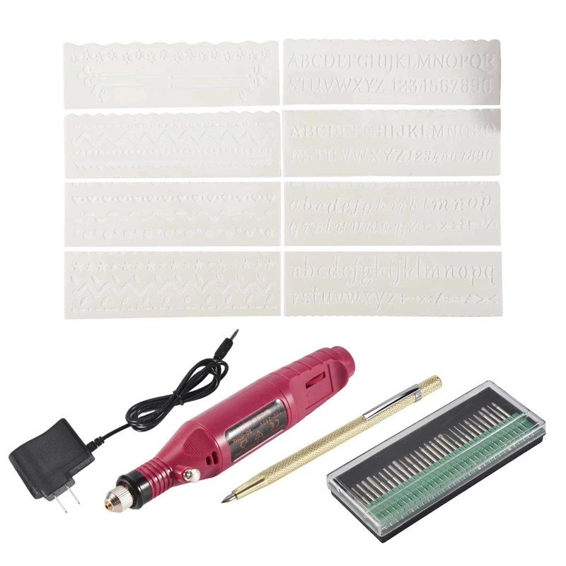 Electric Mini Engraver Pen Mini Diy Engraving Tool Kit Metal Glass Ceramic Plastic Wood Jewelry Scriber Etcher 30 Bits scribe pen laser engraving machine cnc engraving machine parts carving chisel set