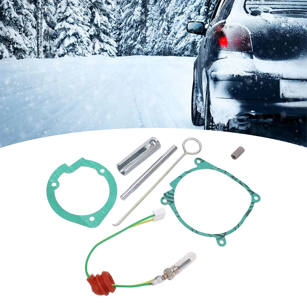 7Pcs Car Air Diesel Heater 12V Ceramic Glow Plug Burner Blower Gasket Strainer 3-8kw for Car Truck VAN Boat
