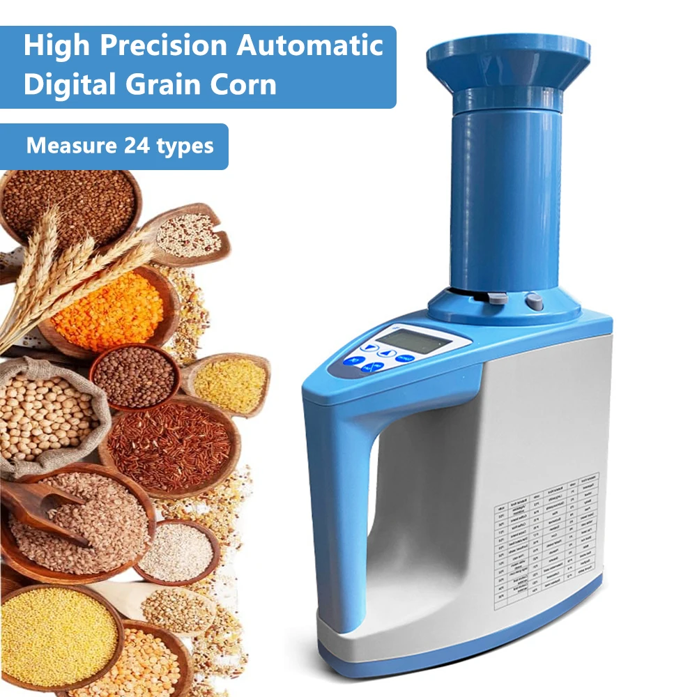 High Precision Grain Moisture Tester Automatic Digital Grain Wheat Moisture Humidity Gauge Meter Smart Grain Tester Detector