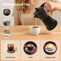 Cafetière électrique italienne 480W, cafetière à moka en aluminium, pratique et rapide pour la maison, 300 ml 2