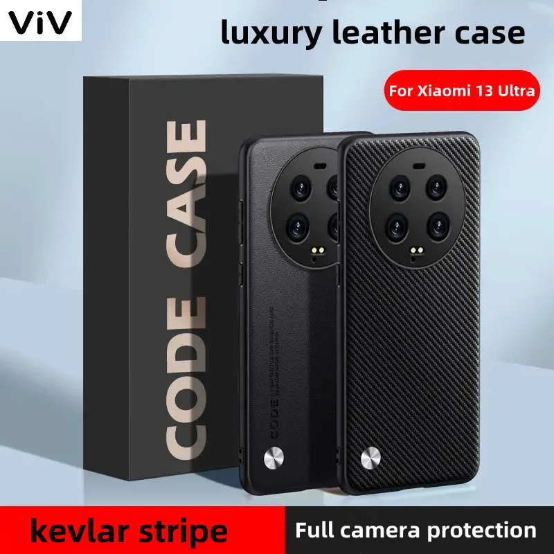 

Ультратонкий ударопрочный чехол из ПУ кожи, для Xiaomi mi 13 Ultra 13 Lite 13 Pro Kevlar