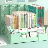 Detachable large-capacity office file organizer, desktop storage rack with 4 compartments, desktop storage organizer 1