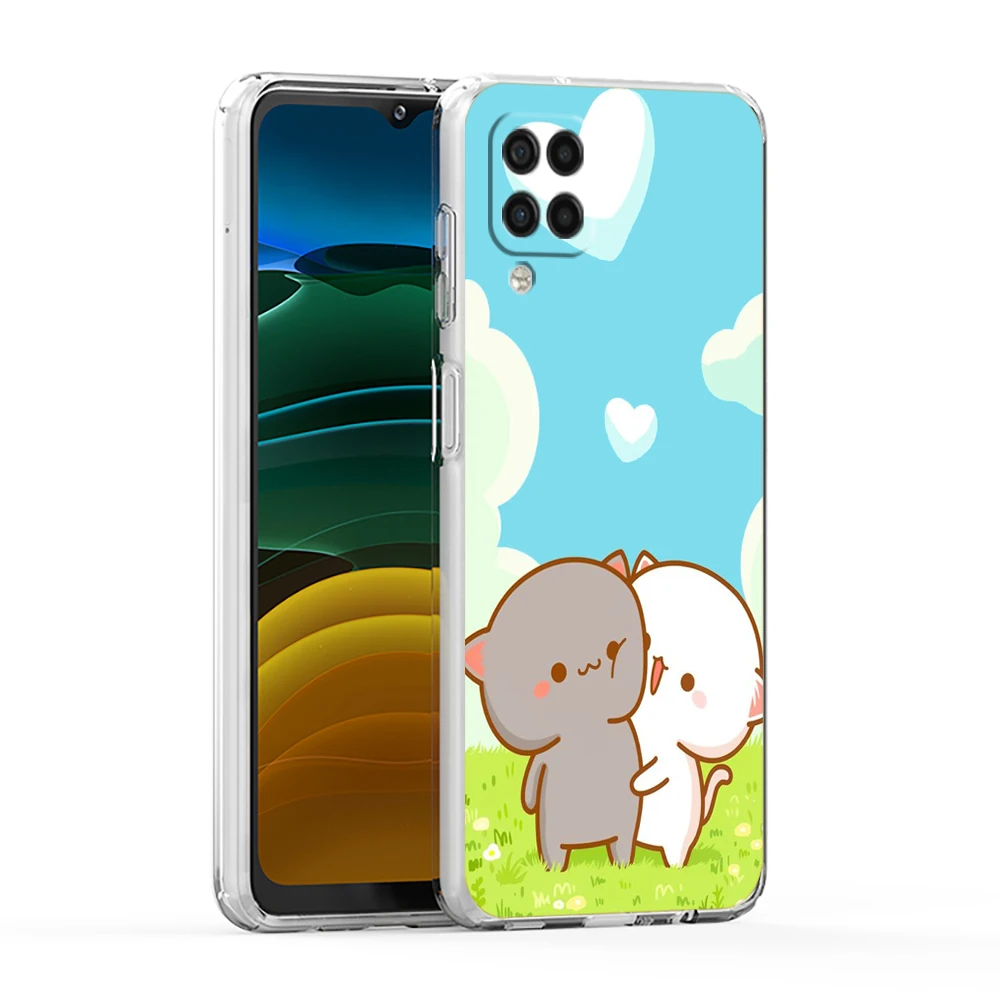 Adorable Cartoon Cat Couple Phone Case Cover