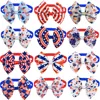 50Pcs Pet Dog Bows Pet Cat Dog Pet Bow Tie Bandana 4th of July Small Dog Grooming Accessories Large Dog Holiday Supplies 6