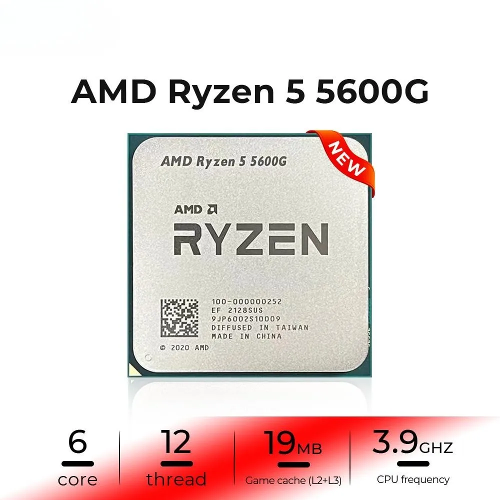 AMD Ryzen 5 5600G Novo CPU Vega 7 Brand New R5 5000 Series placa de video 라이젠 CPU Processor Integrated Chips Socket AM4 Desktop