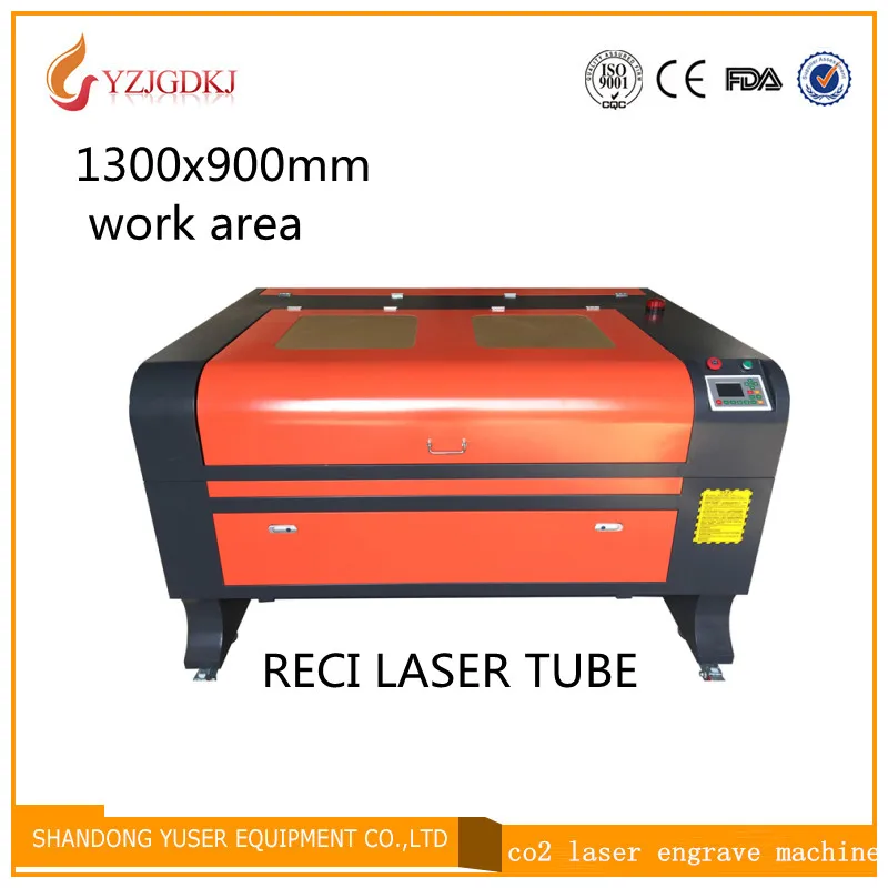 

1390 Reci brand laser tube Free Shipping 130*90cm CO2 laser cutting machine to cut plywood acrylic MDF cutting and engraving