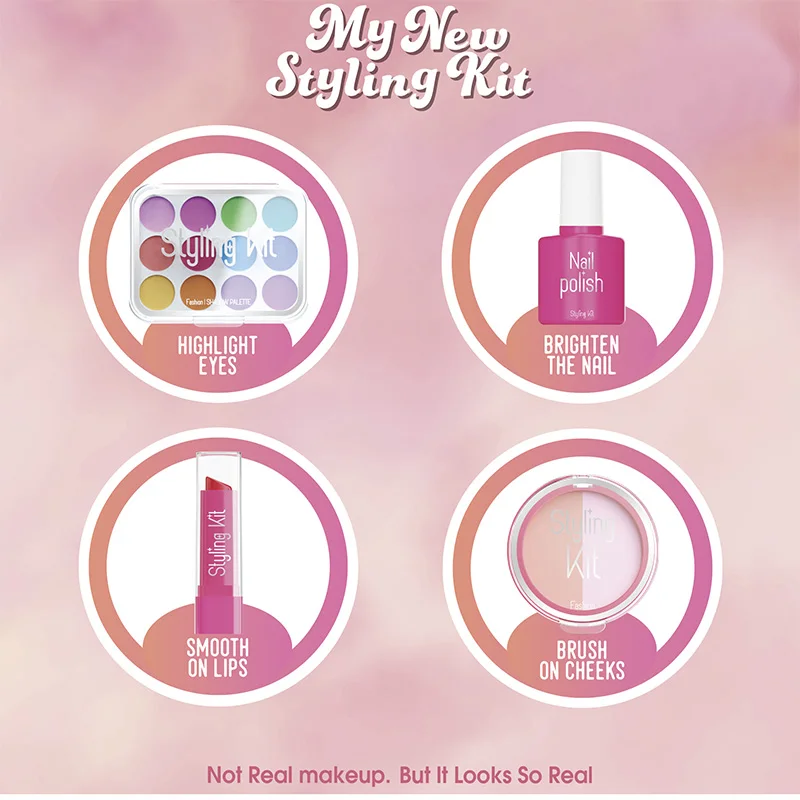 DIY Pretend Play Makeup Toys Play House Simulation Make up Cosmetics Set Educational Tovs Gifts For Girls