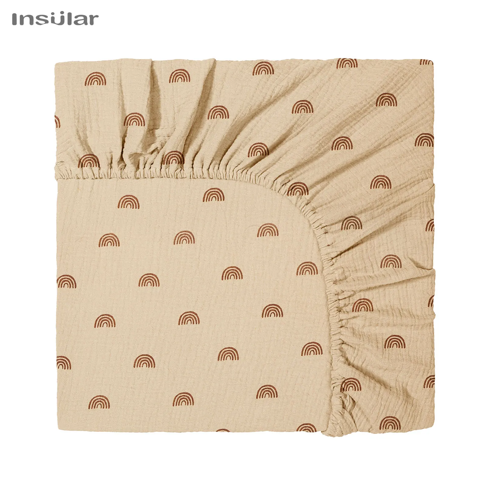 130x72cm Newborn Baby Fitted Crib Sheets Mini Cartoon Print Bed Sheet Baby Bed Mattress Covers for Unisex Boys Girls