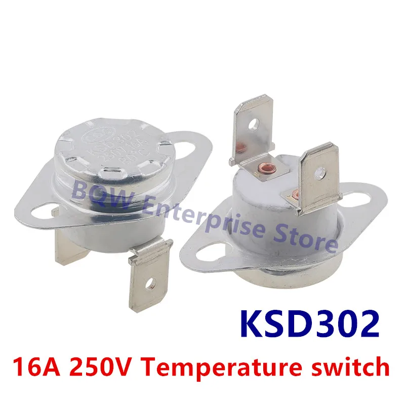 

KSD302 16A 250V 40-300 degree Ceramic KSD301 Normally Closed Open Temperature Switch Thermostat 65C 85C 95C 120C 150C 260C 300C