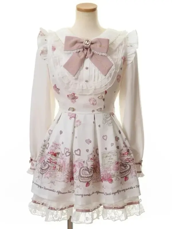 Japanese Sweet Preppy Style 2 Piece Set Women Kawaii Lace Patchwork Bow Tops + Y2k Plaid Mini Skirt Elegant Fashion Outifits New - Image 12