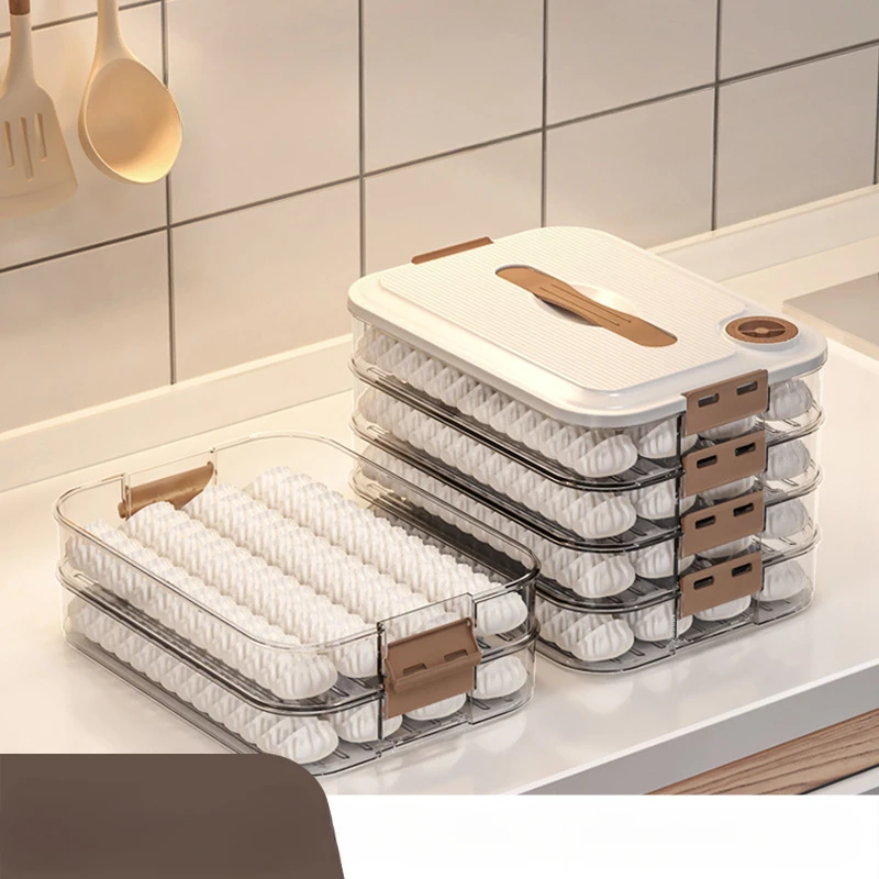 

Food storage box frozen box refrigerator frozen dumpling multi-layer food grade household frozen preservation box