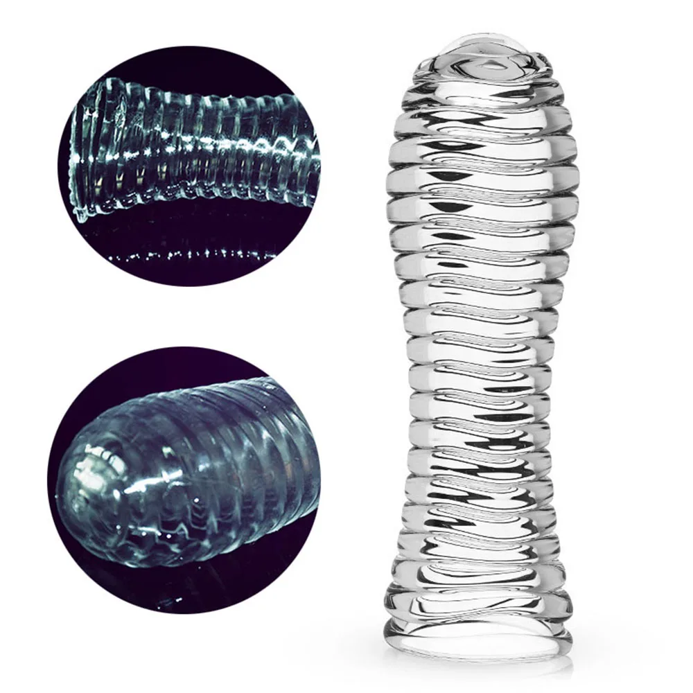 Crystal Delay Round Penis Sleeve lasting enlargement sex products Bold Clitoris delay erection aid extend sex toys for men male sex toys